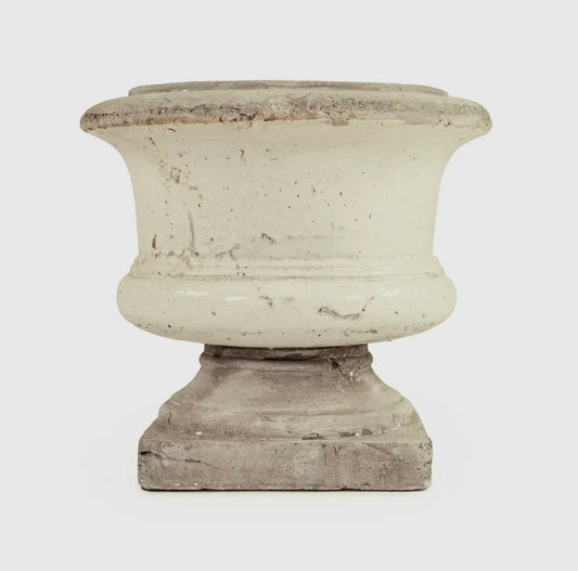 Off-White Glazed Urn